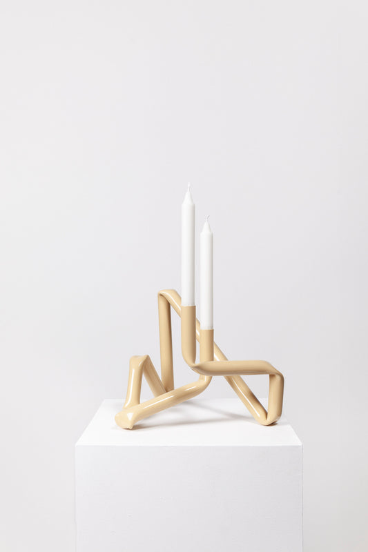 Bucatini candle holder (Beige)